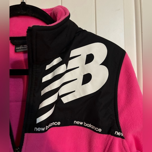 NWT New Balance Fleece Zip-up Sweatshirt Pink Size XL - Picture 2 of 7